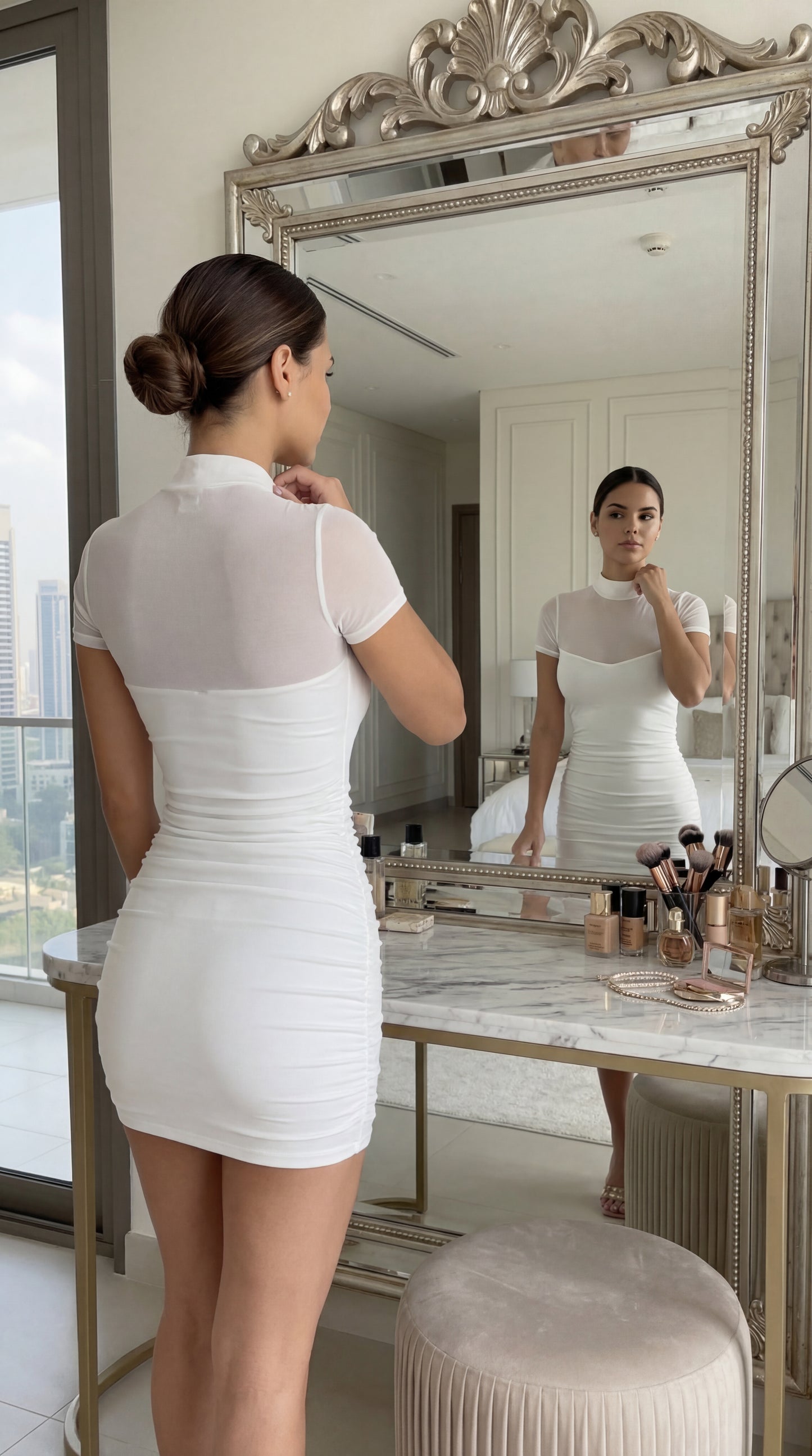 The Luminé Mini - Half Turtleneck Pullover Dress